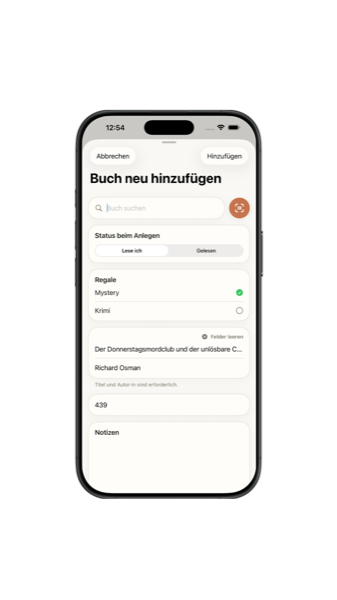 Bücher schnell hinzufügen
